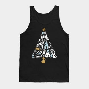 Cat Lovers Cute and Funny Holiday Tree Christmas Tank Top